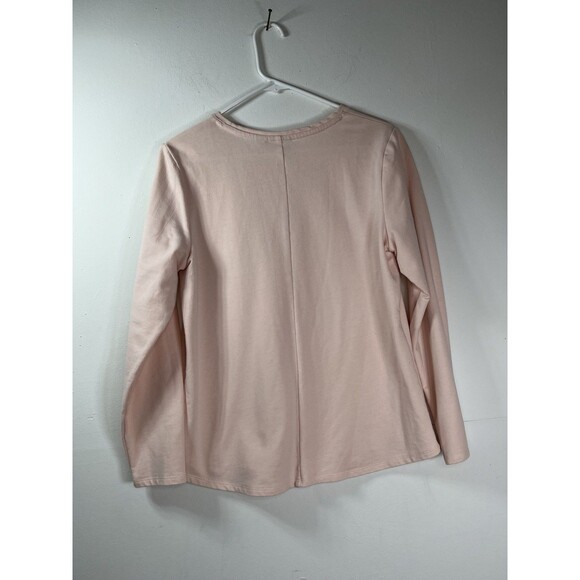 Chicos Petal Pink Tailored Long Sleeve Top blouse 1 M 6 8 - Picture 3 of 5